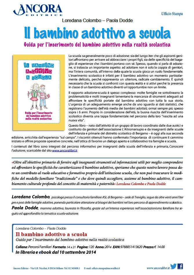 Il bambino adottivo a scuola - Guida per l’inserimento del bambino adottivo nella realtà scolastica